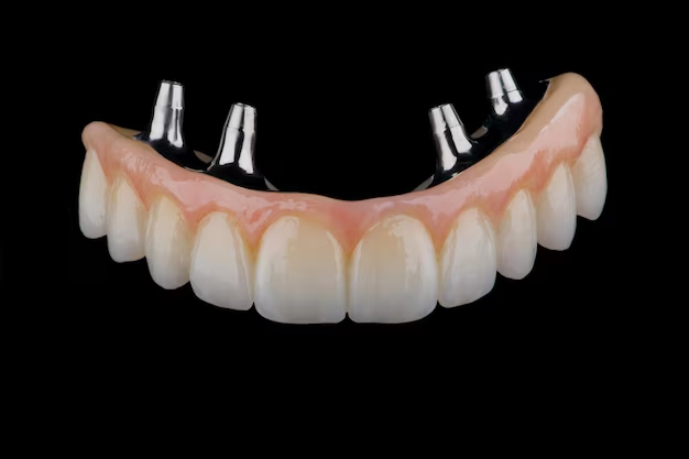 Full dental zirkonium prosthesis titanium bar stained with stains ceramic 141188 8311